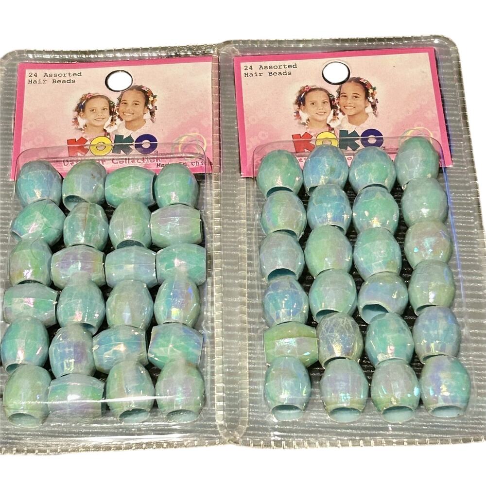 ~*NIB*~ Koko Hair Beads 24 Count 2 Pack bundle - Teal Colored 🩵